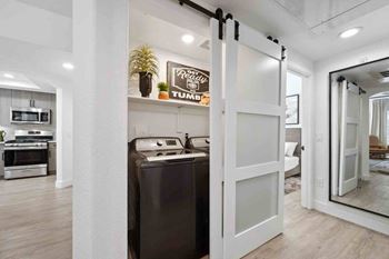 In-home full-size washer and dryer set